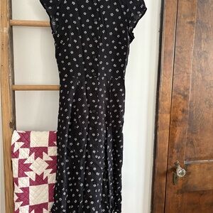 Elegant Black Floral Dress